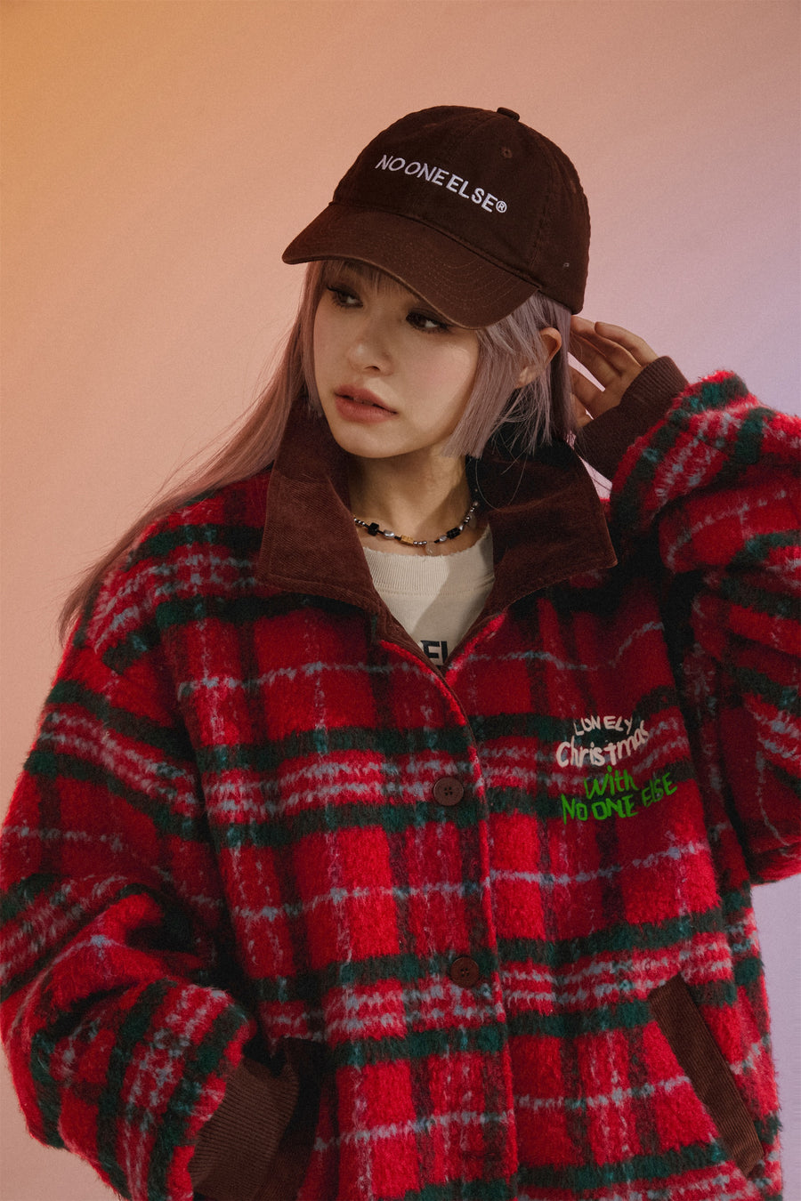 CHUU Vintage Check Loose Fit Jacket