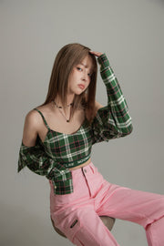 Scottish Check Crop Cami Top