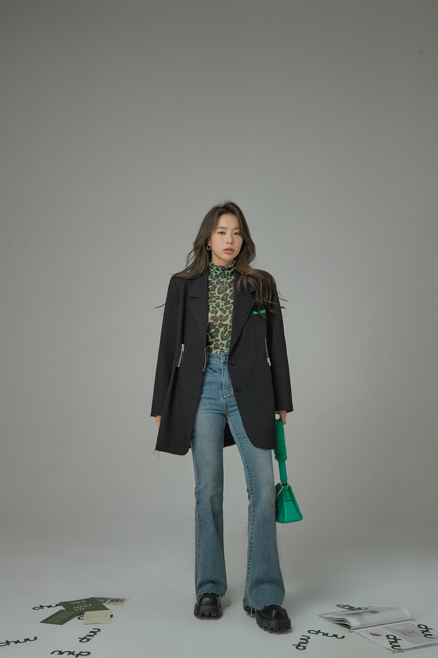 CHUU Also In The Mix Blazer Dress