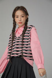 Stripes Chuu Logo Knit Vest