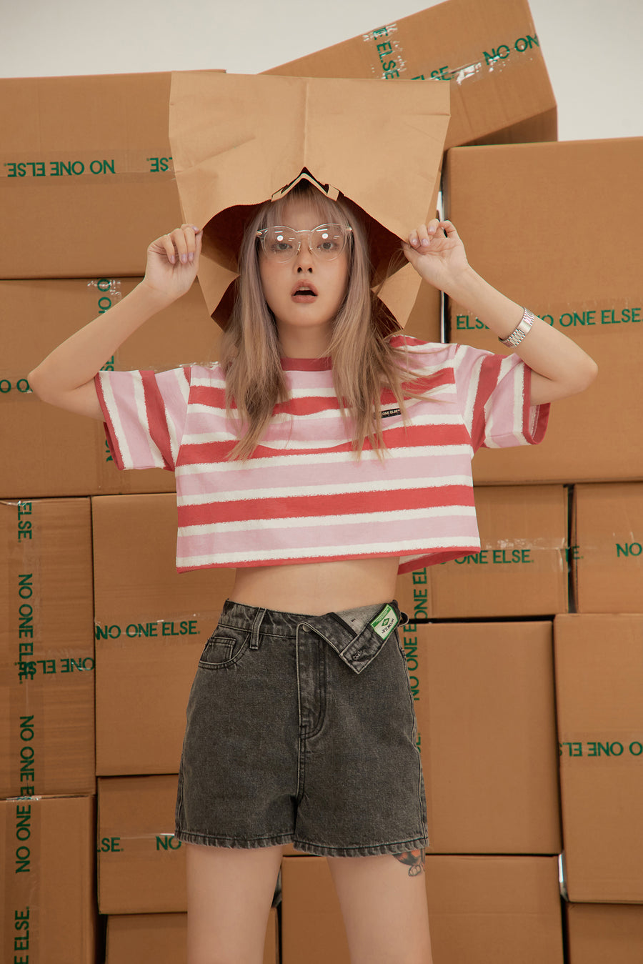 CHUU There Is A Reason Stripes Crop Top