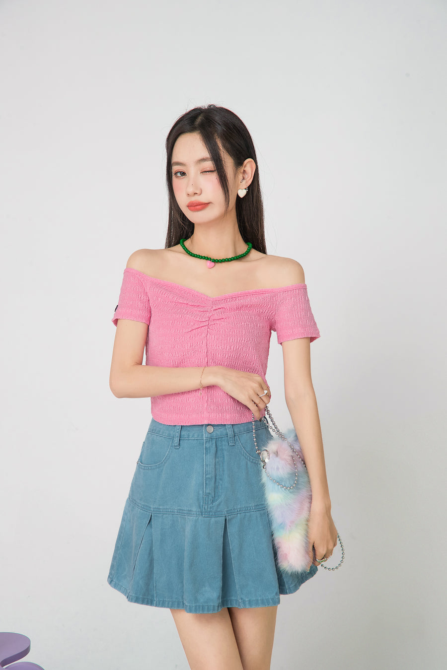 CHUU For The New Moon Off-Shoulder Top