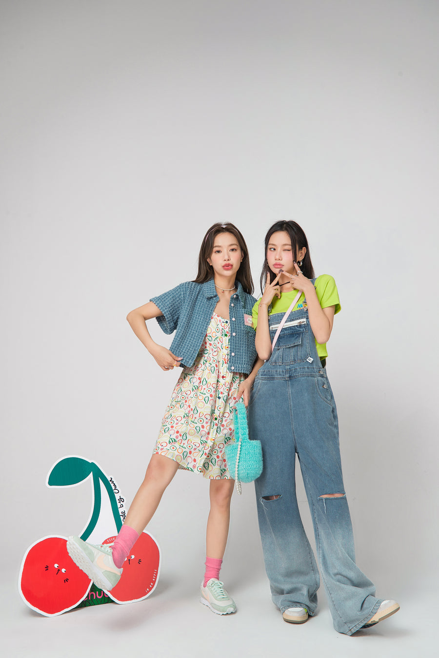 CHUU Fruit Salad Sleeveless Dress