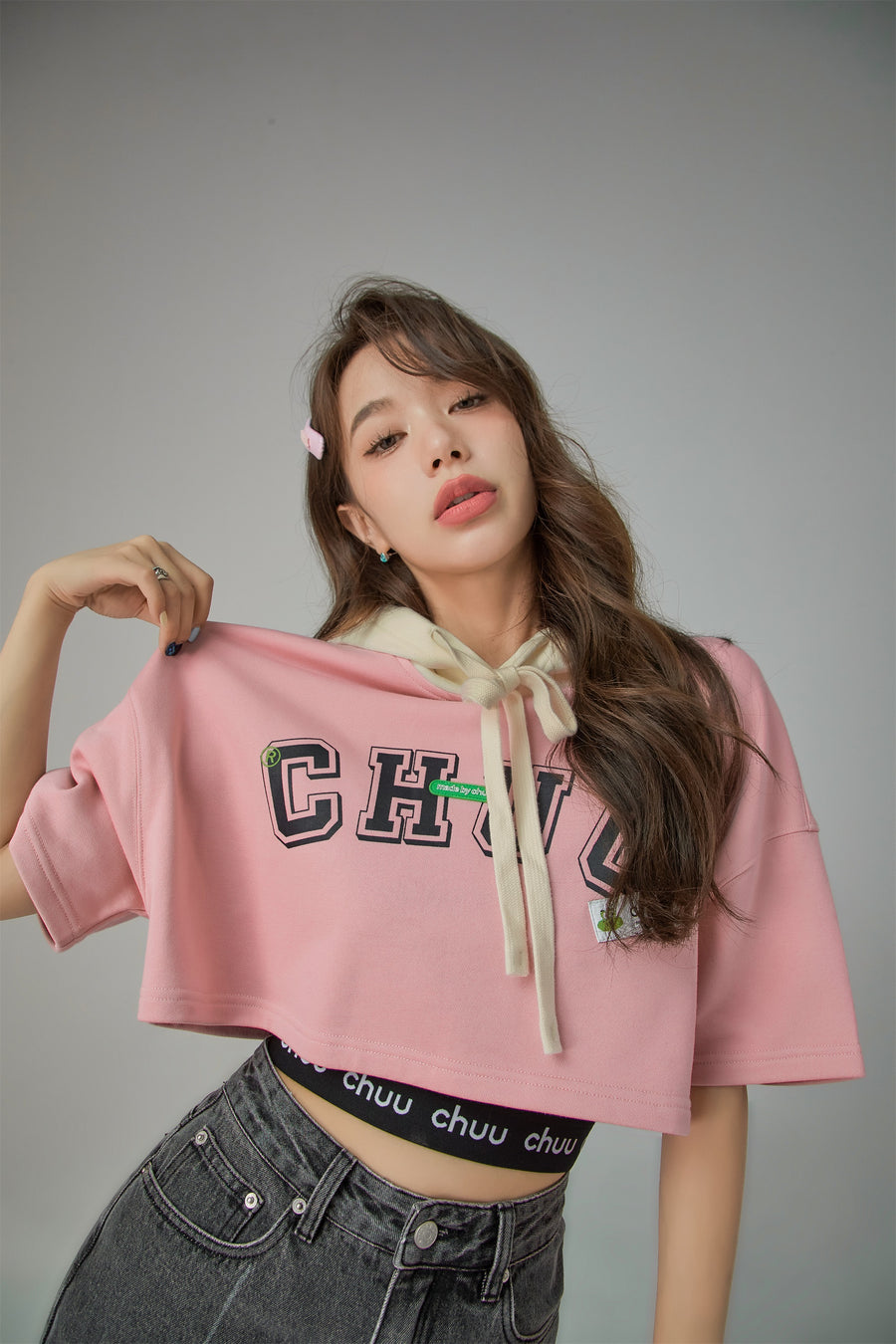 CHUU Sporty Chuu Logo Loose Fit Hoodie