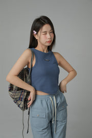 Color Slim Sleeveless Crop Top