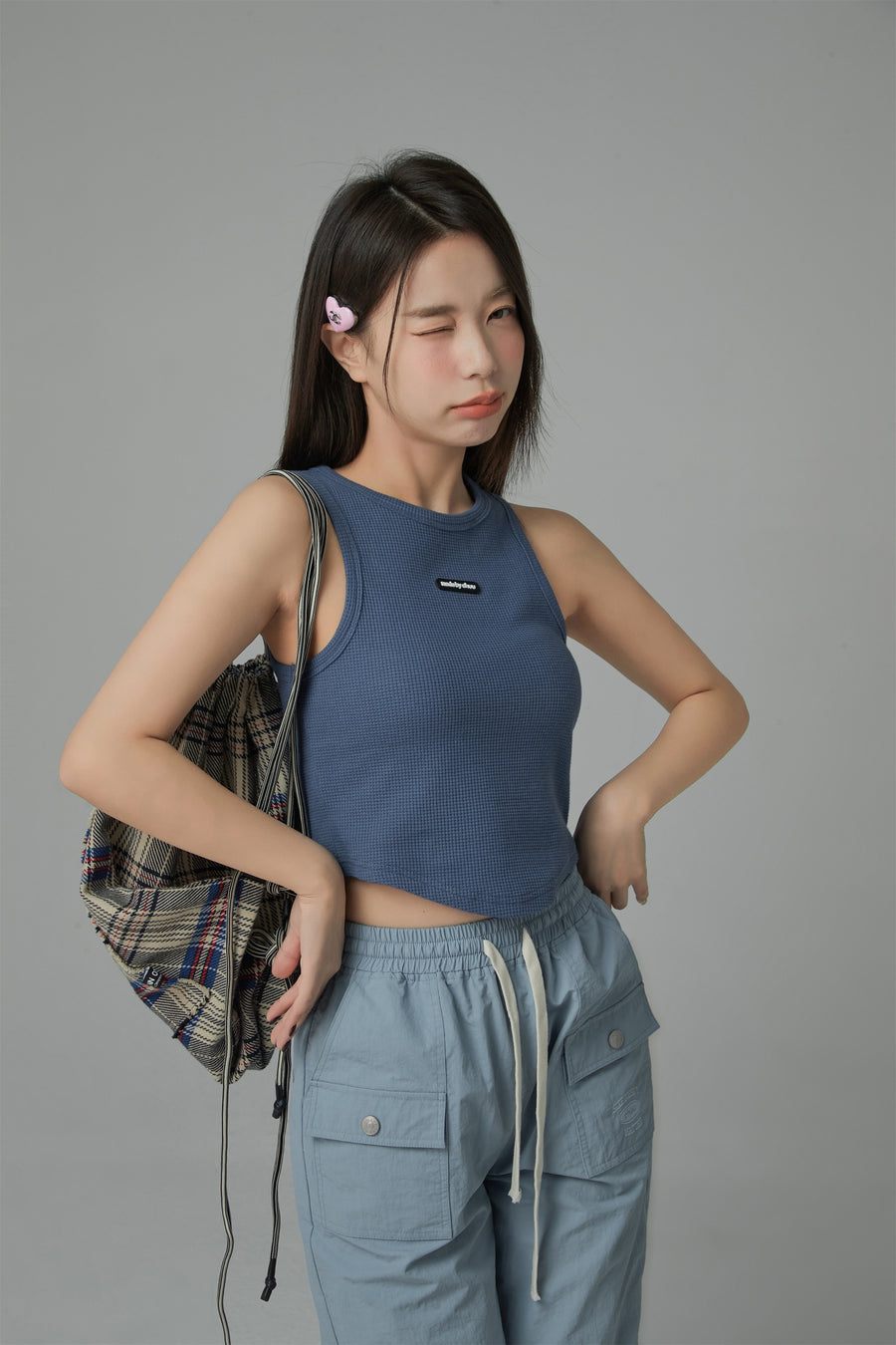 CHUU Color Slim Sleeveless Crop Top