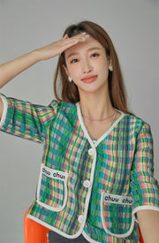 Rainbow Checked Tweed Jacket