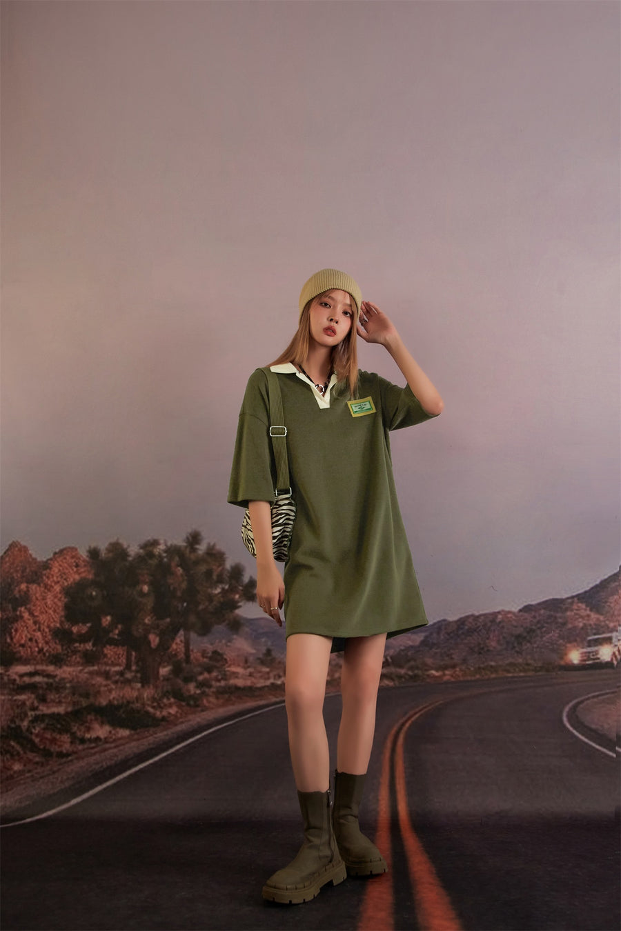 CHUU Loose Fit Collar Dress