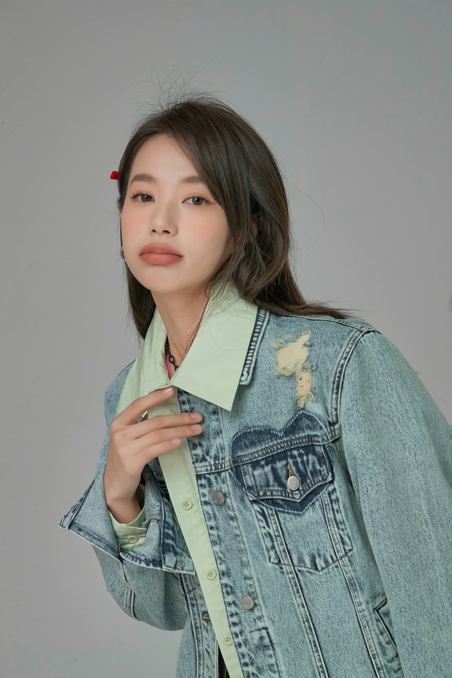 CHUU It Will Take Time Denim Jacket