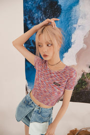 Sunset Rainbow Crop Top