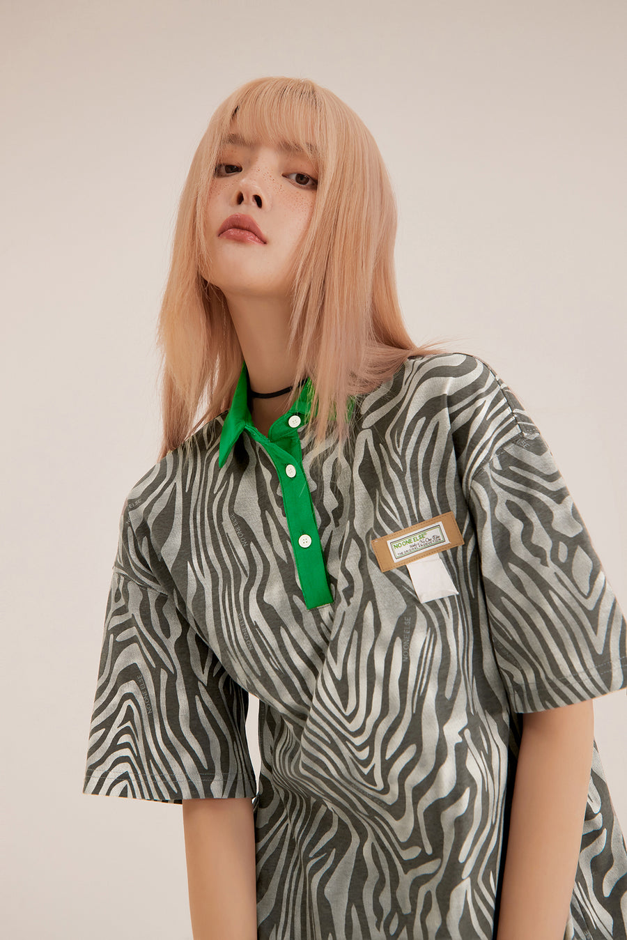 CHUU Zebra Loosefit T-Shirt Dress