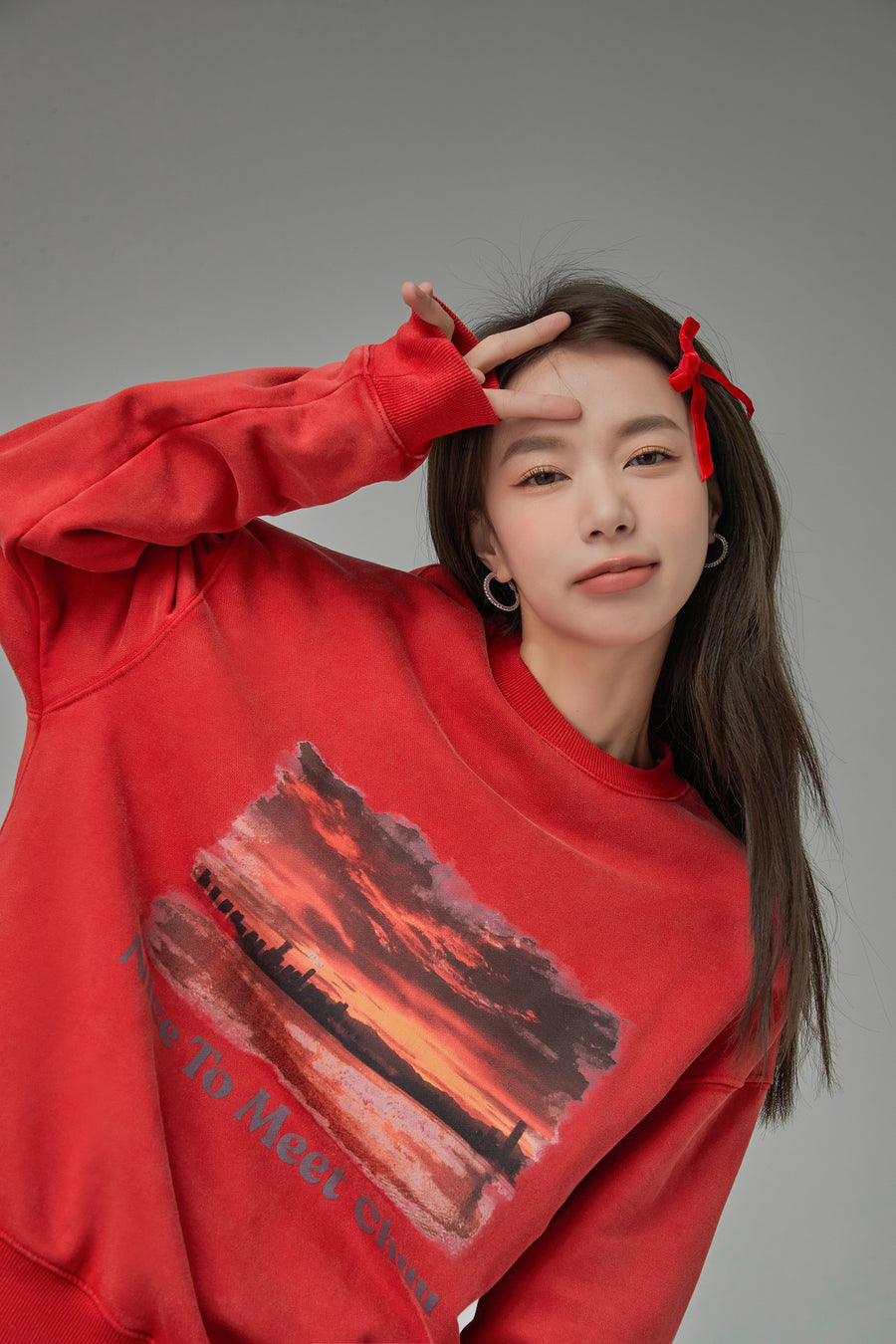 CHUU Painting Sunset Sweatshirt