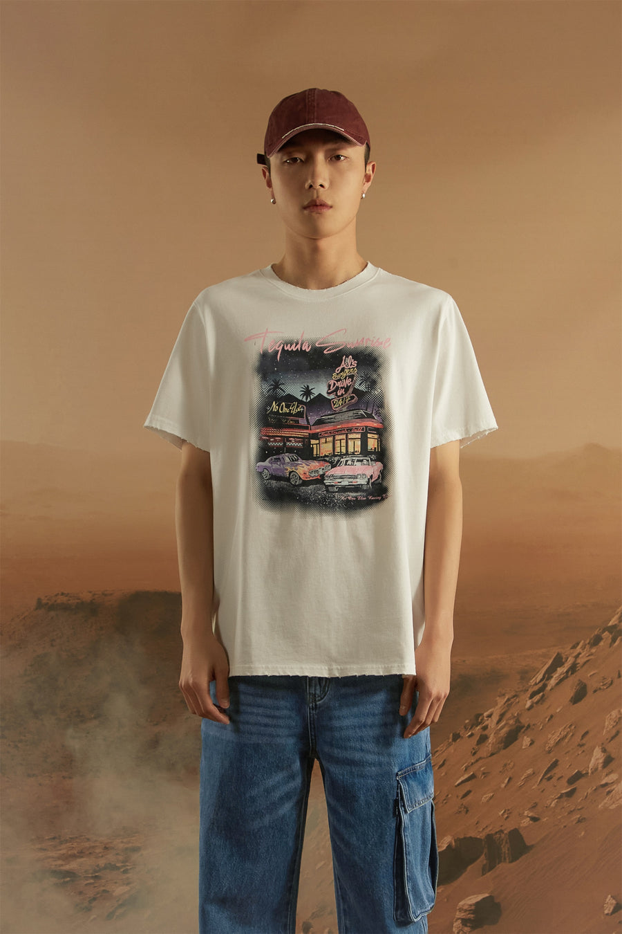 CHUU Tequila Sunrise Loose Fit T-Shirt