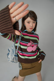 Stayed Up All Night Cherry Stripe Knit Sweater