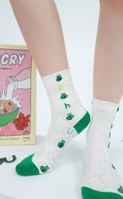 Lovely Fruit And Frog Ankle Socks