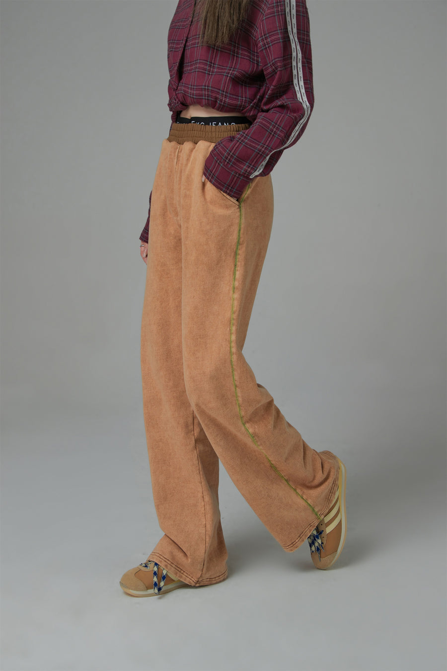 CHUU Vintage Wash Wide Jogger Pants