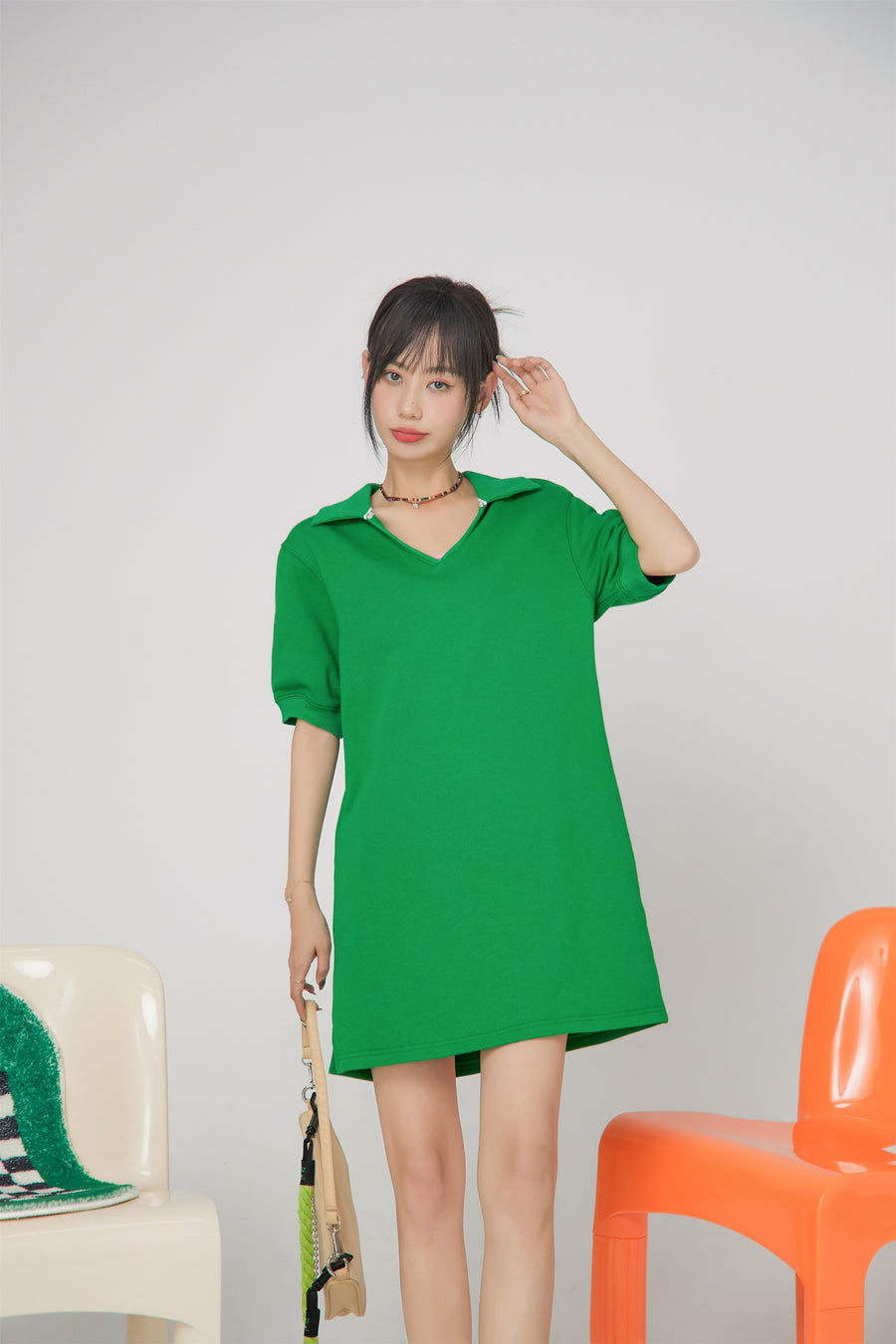 CHUU Heart Effect Cut Out Dress