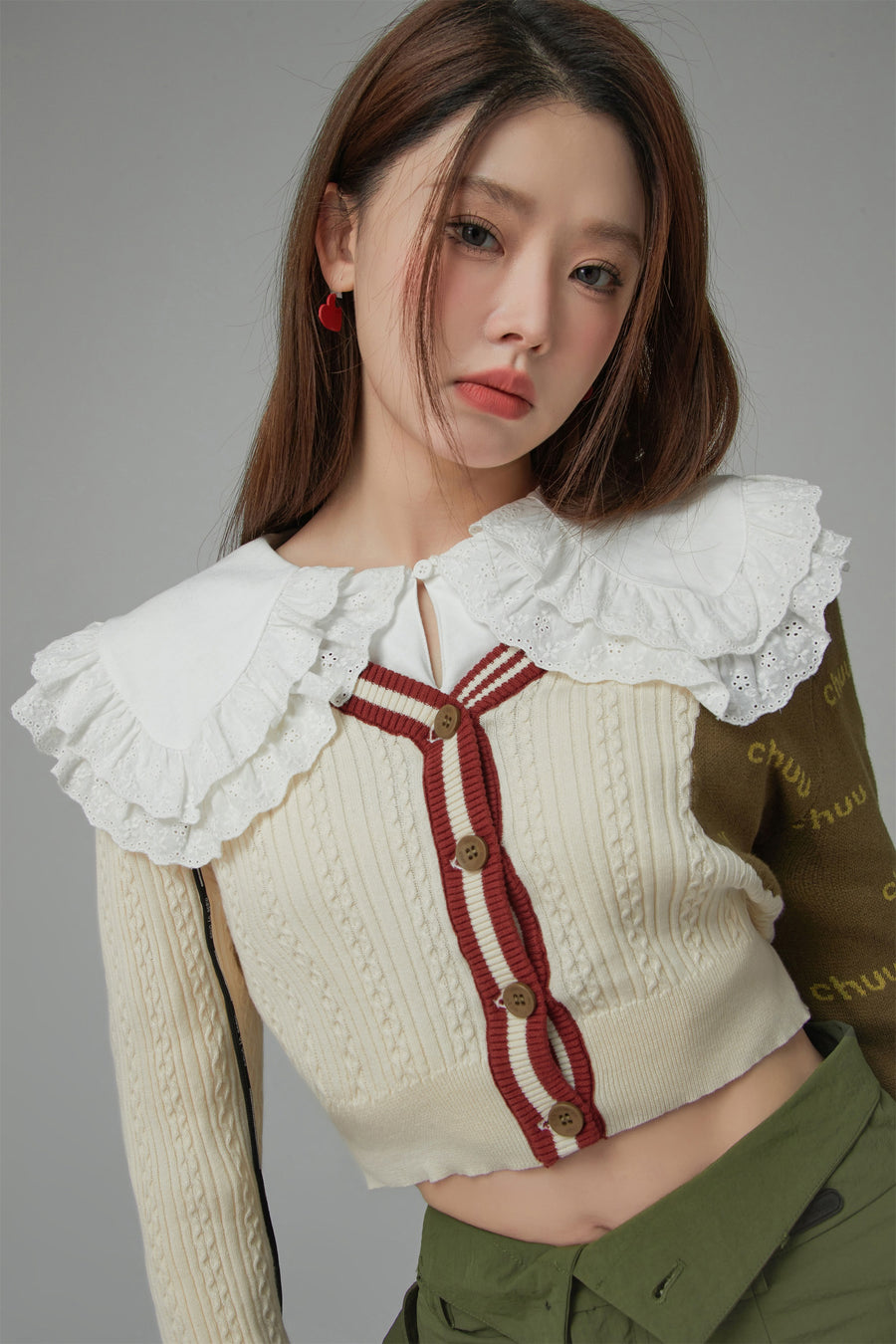 CHUU Colored V-Neck Knit Cardigan