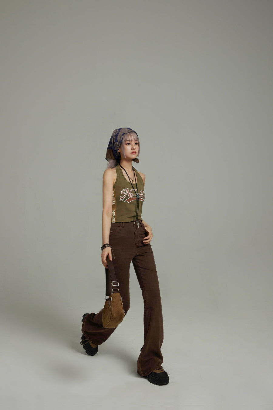 CHUU Vintage Halter Noe Logo Top