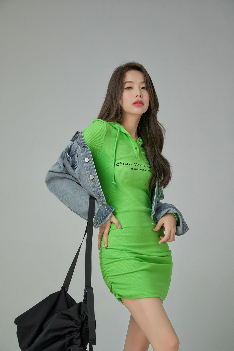 CHUU Chuu Hooded Mini Dress