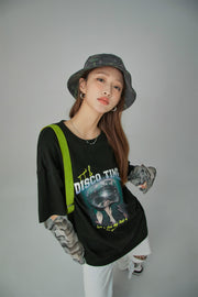 Disco Time See-Through Sleeves T-Shirt