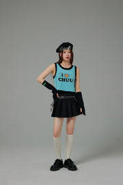 I Love Chuu Color Sleeveless Knit Sweater