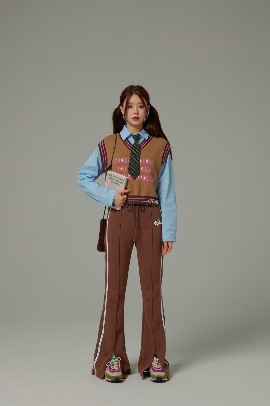 CHUU Slit Bootcut Sweat Pants