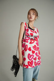 Painted Hearts Sleeveless Top