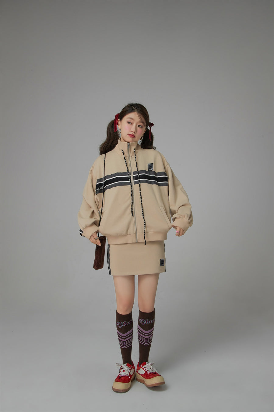 CHUU Through Time Zip-Up Loose-Fit Jacket