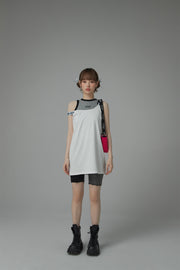 Size Doesnt Matter Straps Loose Fit Sleeveless Top