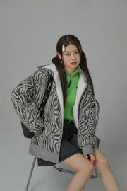 Zebra Loose Fit Dumble Jacket