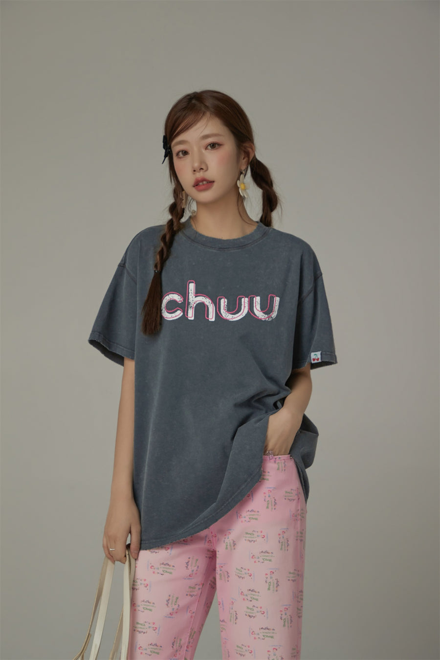 CHUU Chuu Embroidered Loose-Fit T-Shirt