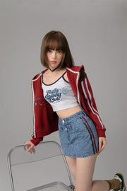 Argyle Line Denim Mini Skirt