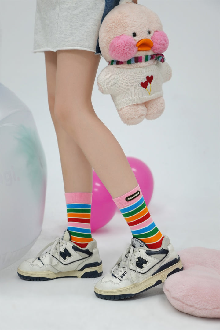 Rainbow Stripes Ankle Socks