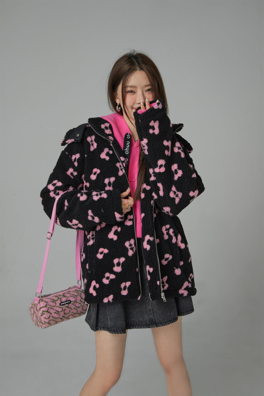 CHUU Fleece Zip-Up Hoodie Jacket
