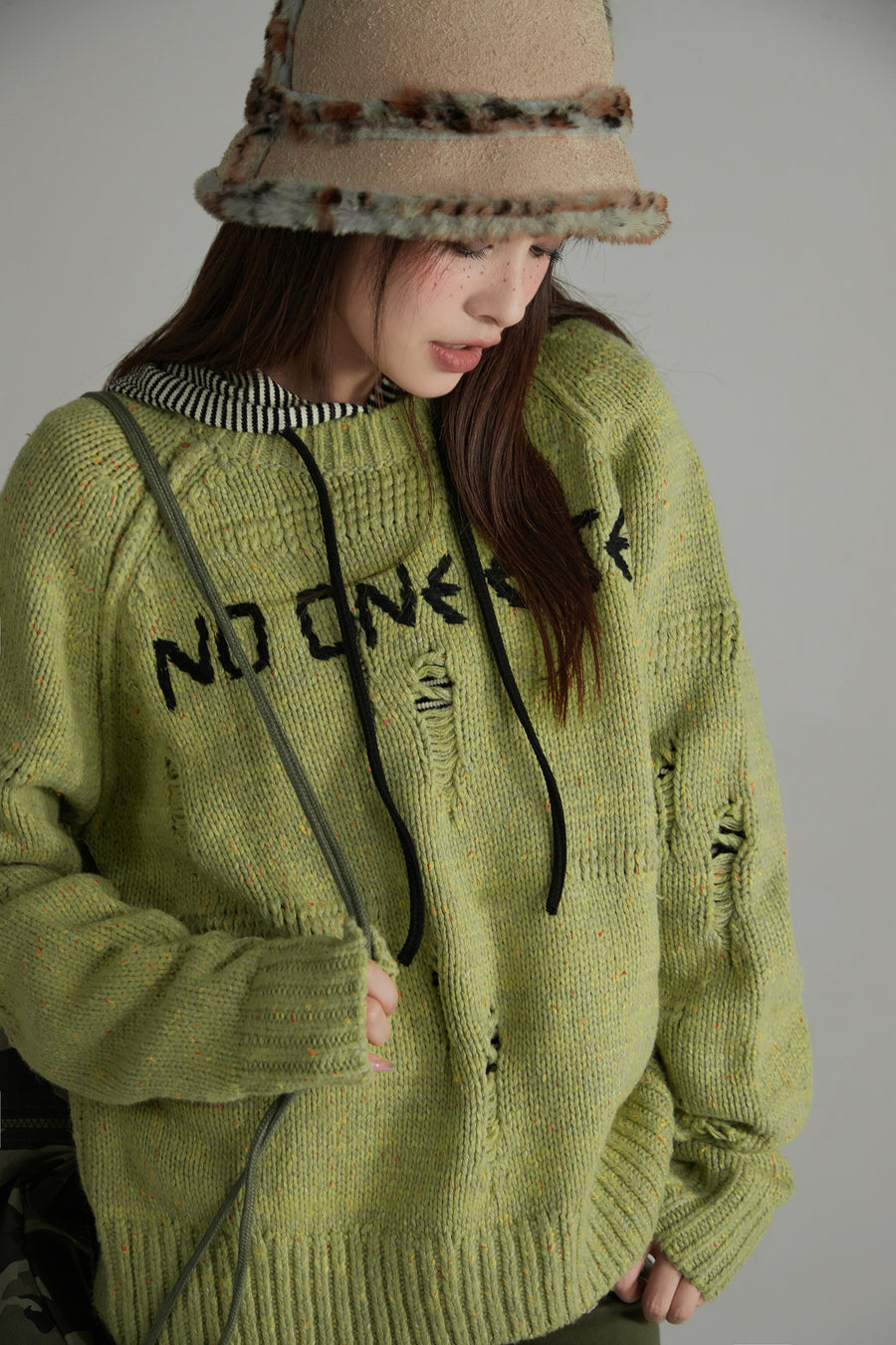 CHUU Raglan Oversize Knit Sweater