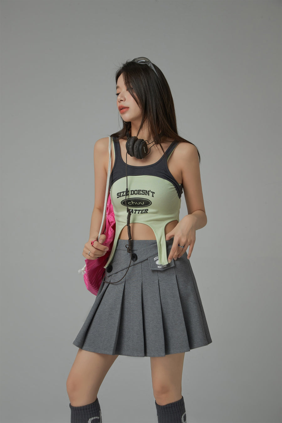 CHUU Size Doesnt Matter Sleeveless Crop Top