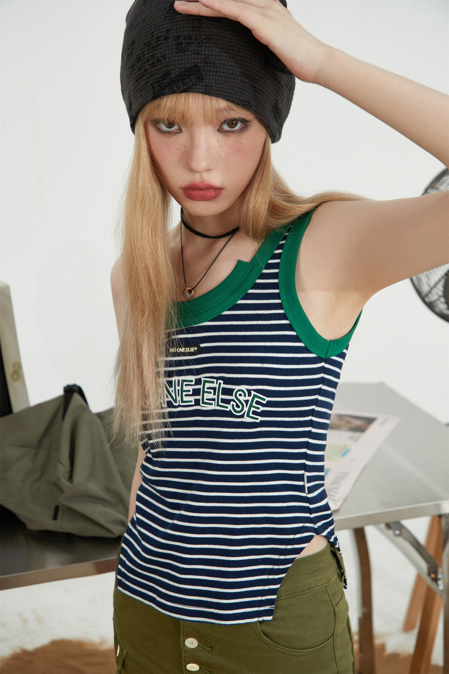 CHUU Striped Casual Sleeveless Top