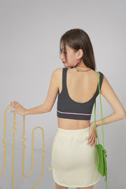 Chuu Made Ribbed Crop Sleeveless Top