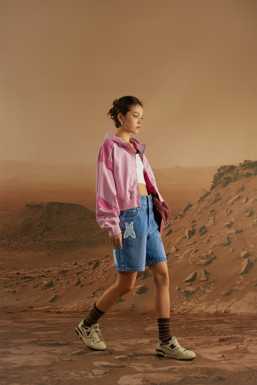 CHUU Wide Denim Shorts