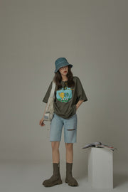 Distressed Denim Shorts
