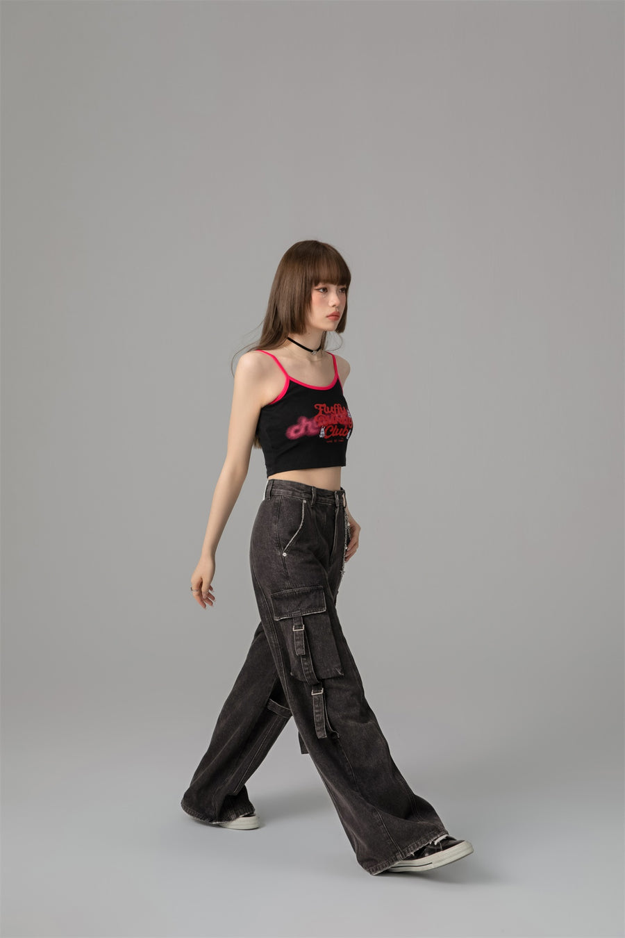 CHUU Bunny Club Cropped Cami Top