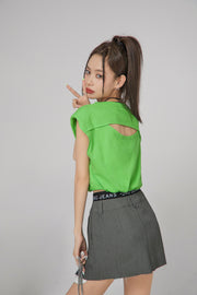 Happy Frog Shoulder Pad T-Shirt