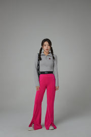 Love Zone Cherry Half-Zip Cropped T-Shirt