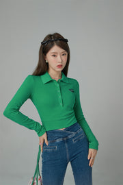 Early Riser Polo Neck Cropped T-Shirt