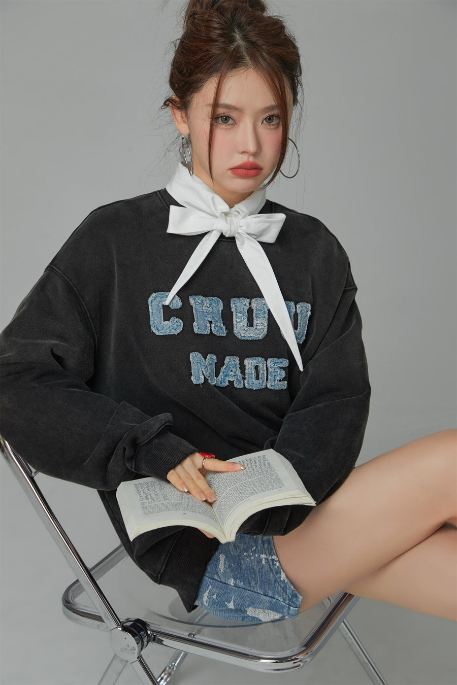 CHUU Chuu Made Washed Loose Fit Sweatshirt