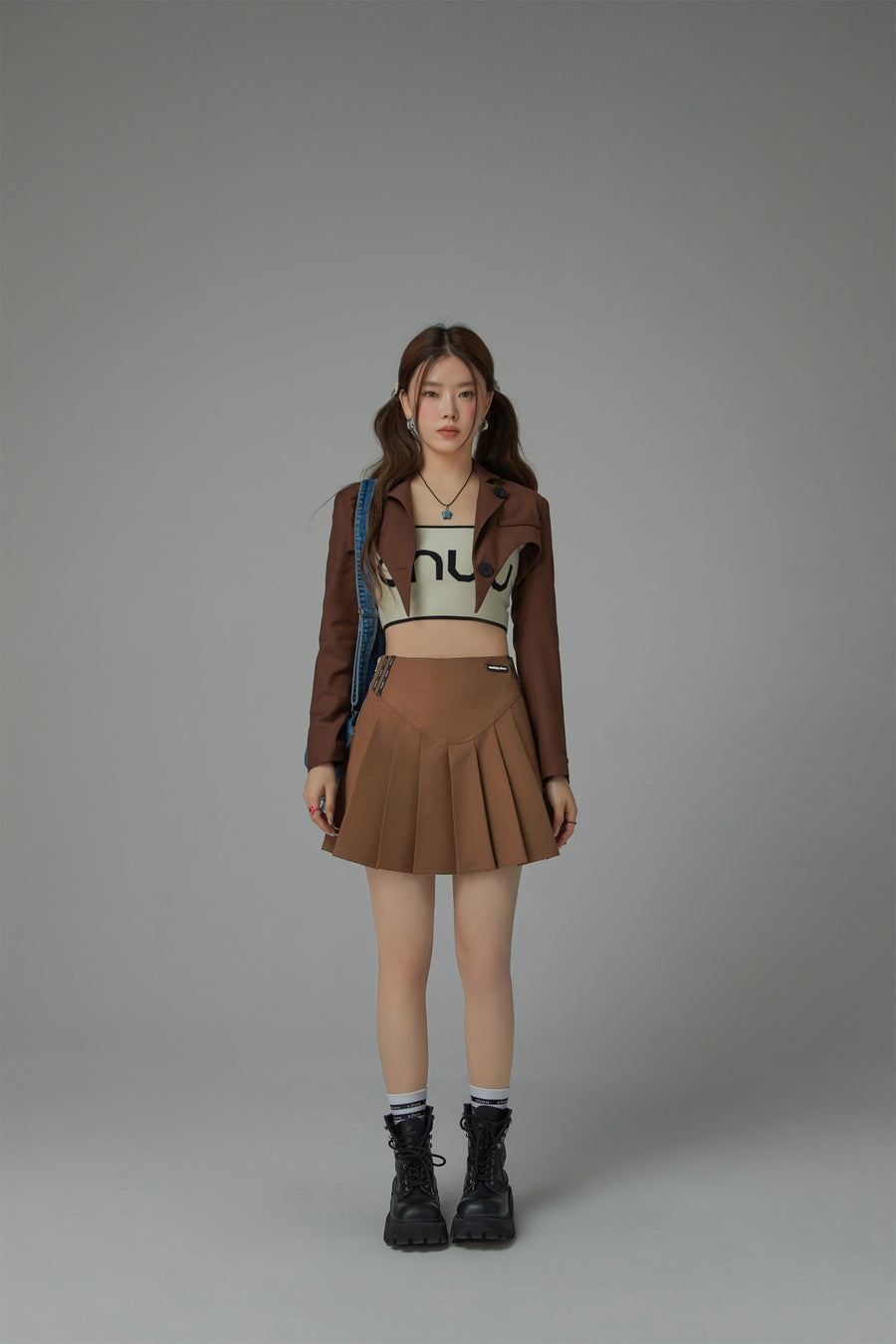 CHUU Pleated Mini Skirt