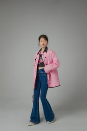 Blazing Cherry Heart Quilted Jacket