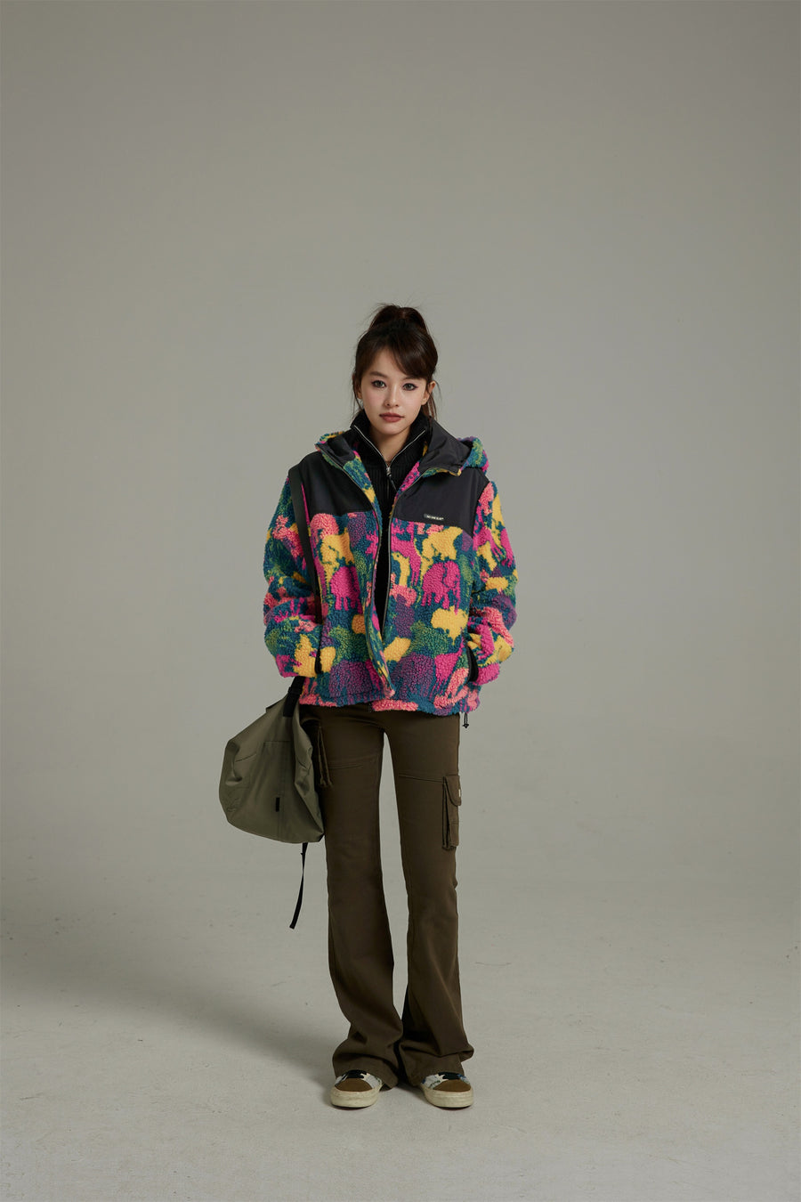 CHUU Shining Fleece Oversize Jacket