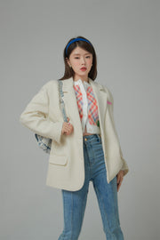 A Work Of Art Vintage Overfit Tweed Jacket